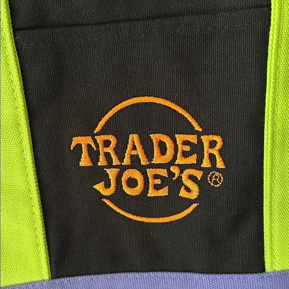NWT Trader Joe's Black and Green Mini Limited Edition Tote Bag 2025 Halloween - Picture 2 of 5
